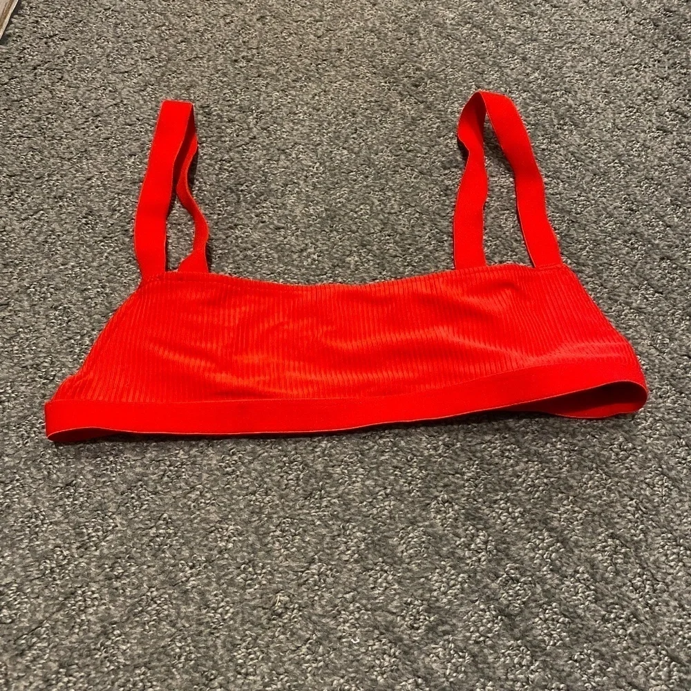 New! Frankie's Bikini Kasey top ribbed red 16171